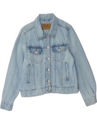 AMISU Damen Jeansjacke Small Blau Baumwolle AH12