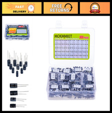 800-Piece Electrolytic Capacitor Assortment Kit, 0.1uF-1000uF, 10V-100V, DIY Set