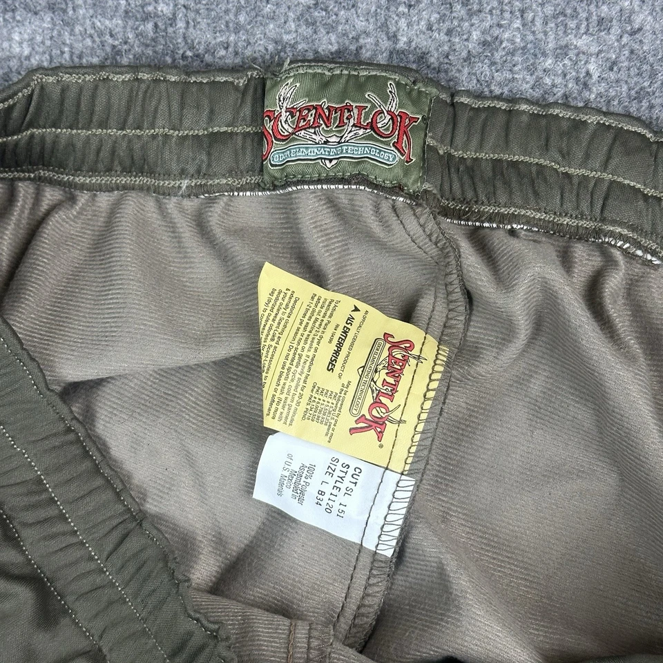 Scent Lok Base Layer Pants Mens L Green Midweight Style 1120 Hunting Outdoors - Image 2 of 4