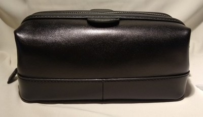 Patricia Nash Leather Men's Toiletry Bag Heritage Travel Case BLACK NEW