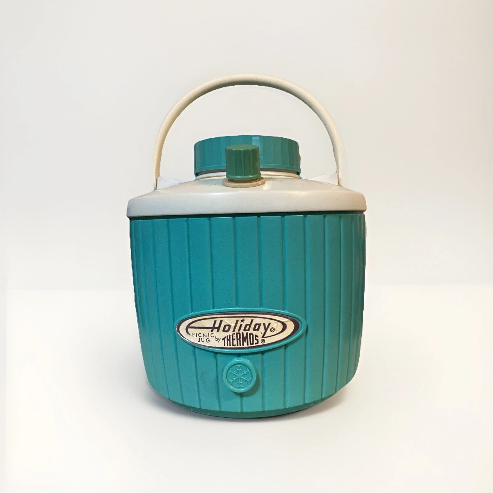 Vintage Holiday Picnic Jug By Thermos Retro Teal Drink Cooler