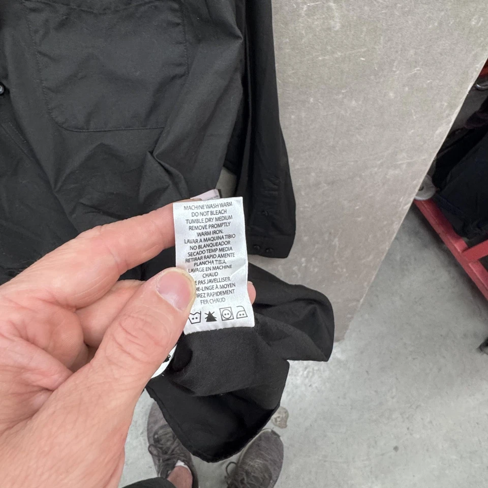 Edwards Shirt Mens XL Black Button Up Long Sleeve Work Uniform 27x33 Classic Fit - Image 4 of 4