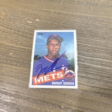 Topps 1985 Dwight Gooden Autographed New York Mets Baseball Card #620