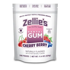 Zellie'S | 100% Xylitol Cherry Berry Chewing Gum | No Aspartame, Gluten Free, Ve