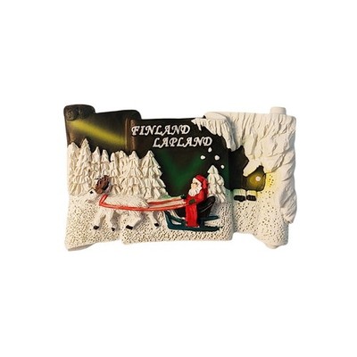 FINLAND LAPLAND Tourist Souvenir 3D Resin Refrigerator Fridge Magnet Craft