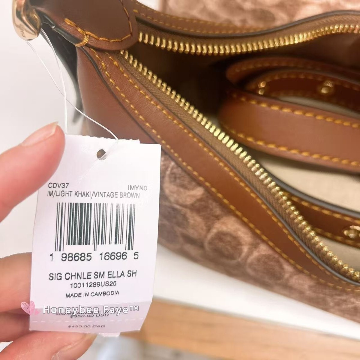 NWT Coach Ella Small Shoulder Bag In Signature Chenille CDV37