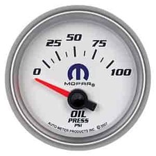 Auto Meter 880029 Officially Licensed Mopar Oil Pressure Gauge