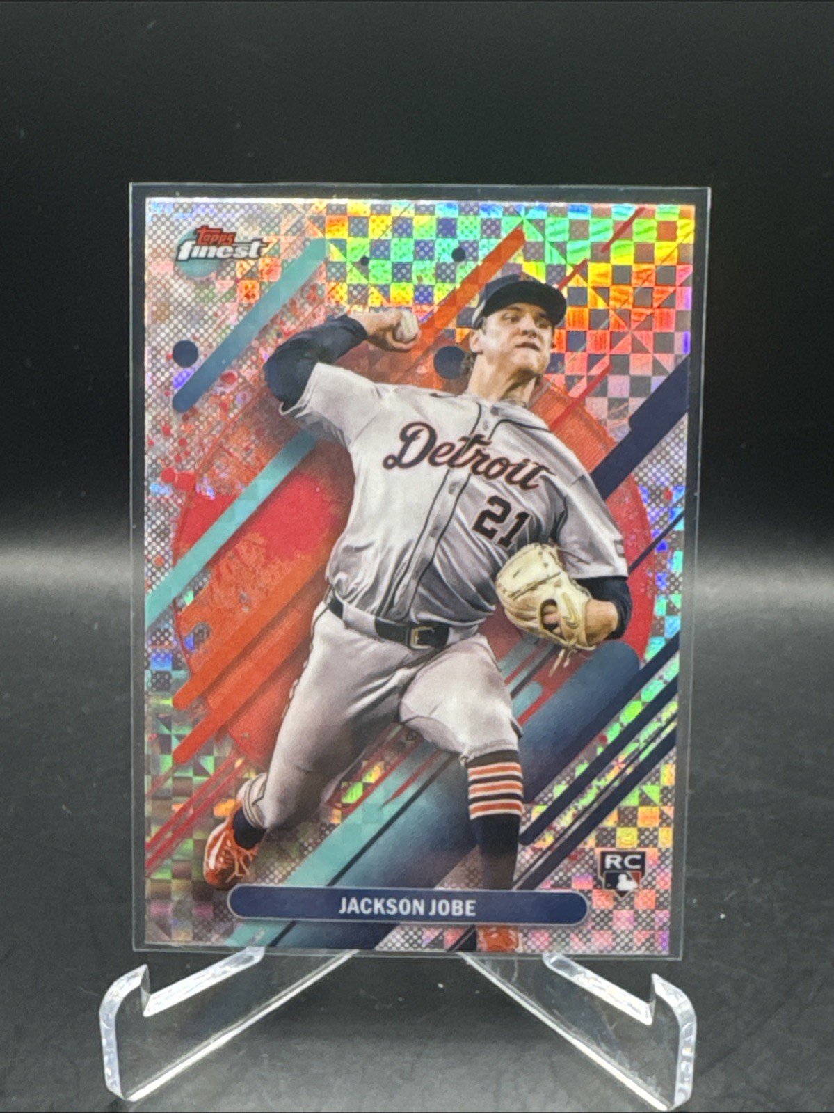 Jackson Jobe 2025 Topps Finest - Rare #251 Checkerboard Refractor (RC) Tigers