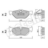 Metelli BremsbeläGe Bremsbelegsatz Hinten System Ate - Teves FüR BMW 1Er X1