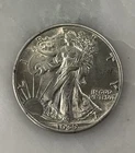 1939 Walking Liberty Half Dollar 90 percent silver, lustrous, brilliant