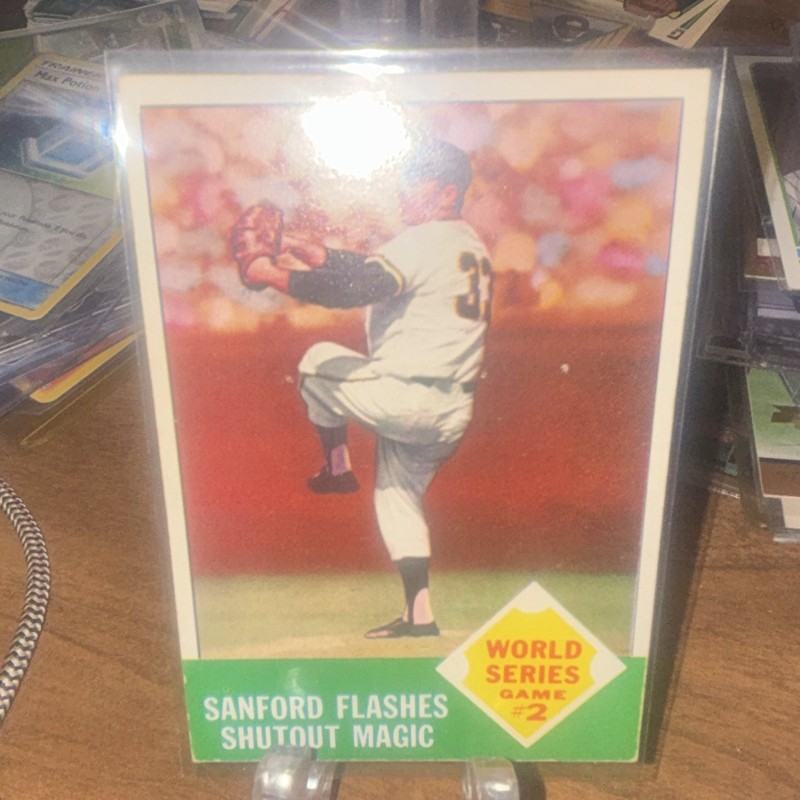 1963 TOPPS #143 SANFORD SHUTOUT  EX/NM