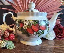 Vintage Chodziez Wild Strawberry Teapot. Tea Set. Cottagecore. Tea Party china.