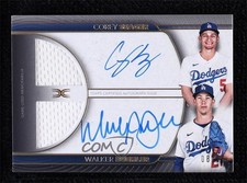 2021 Definitive Collection Dual Relic 8/35 Corey Seager Walker Buehler Auto 0b67