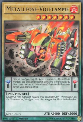 YuGiOh Metallfose-Volflamme MP17-DE079 Rare Excellent 1st