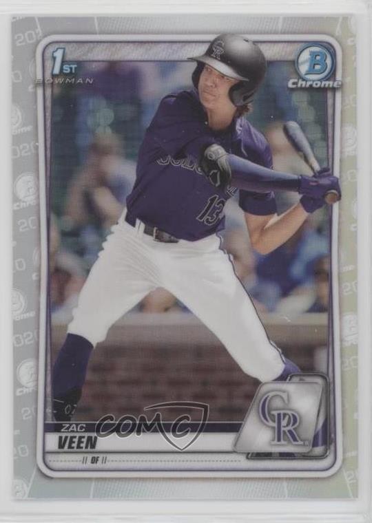 2020 Bowman Draft Chrome Refractor Zac Veen #BD-107 2d9