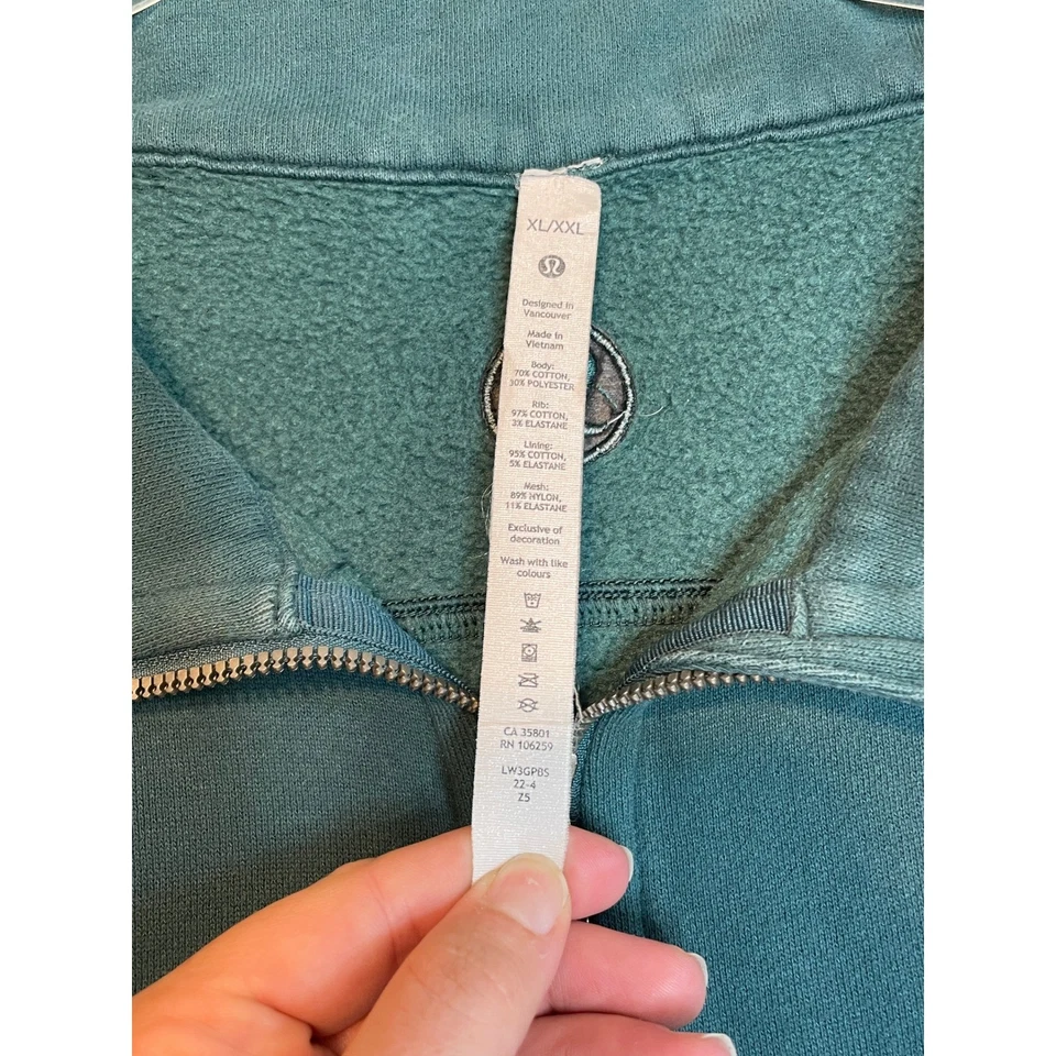 Chaqueta para mujer Lululemon Define calce relajado cremallera frontal XL/XXL verde azulado Foto 2 de 4