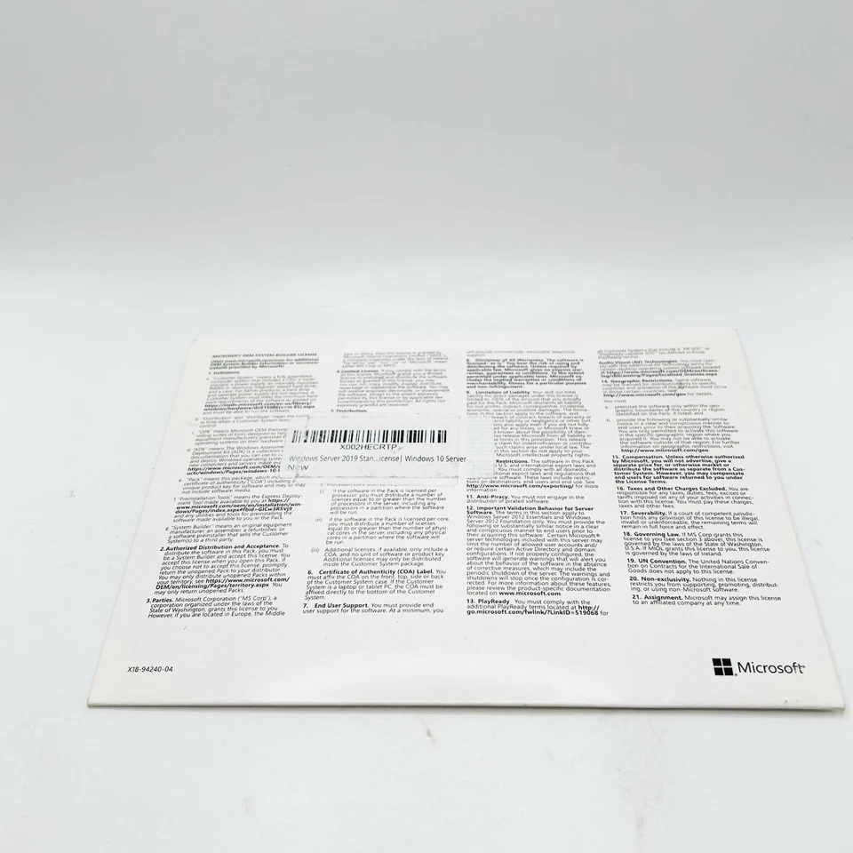 Microsoft Windows Server 2019 Standard 64Bit, English 1pk DSP OEI DVD 16 Core - Image 2 of 2