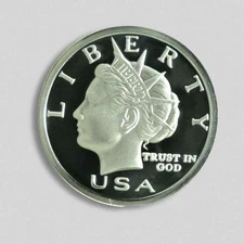 PRISTINE 2003 NORFED Liberty $10 1 oz .999 Proof Silver Round ~ RARE ~