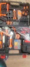SPZTJK  Tool Kit 128 Piece Household Hand Tool Set with Electric Drill Tool Case