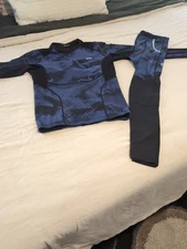 Venum Lot BJJ Set Long Sleeve Rash guard & Spats XL Blue Electron