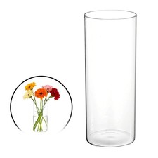 Clear Cylinder Vases, 10 Inch Tall Glass Flower Vase for Table Decor 59oz