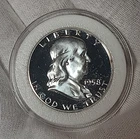 1958-Franklin Half Dollar  - Strong Cameo Proof - Superb Gem