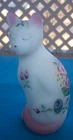 FENTON MATTE SATIN STYLIZED CAT ORIG. STICKER SIGNED DON FENTON c. 2001-RARE