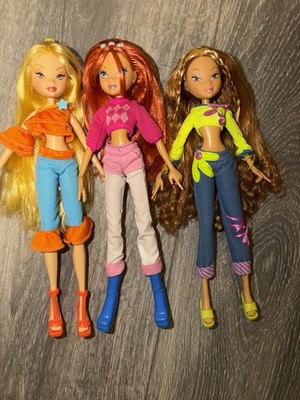 Winx Club Mattel Shopping dolls Bloom, Stella, Flora Lot