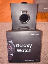 Samsung Galaxy Watch SM-R805 46mm Silver Case Classic Buckle Onyx Black - LTE...