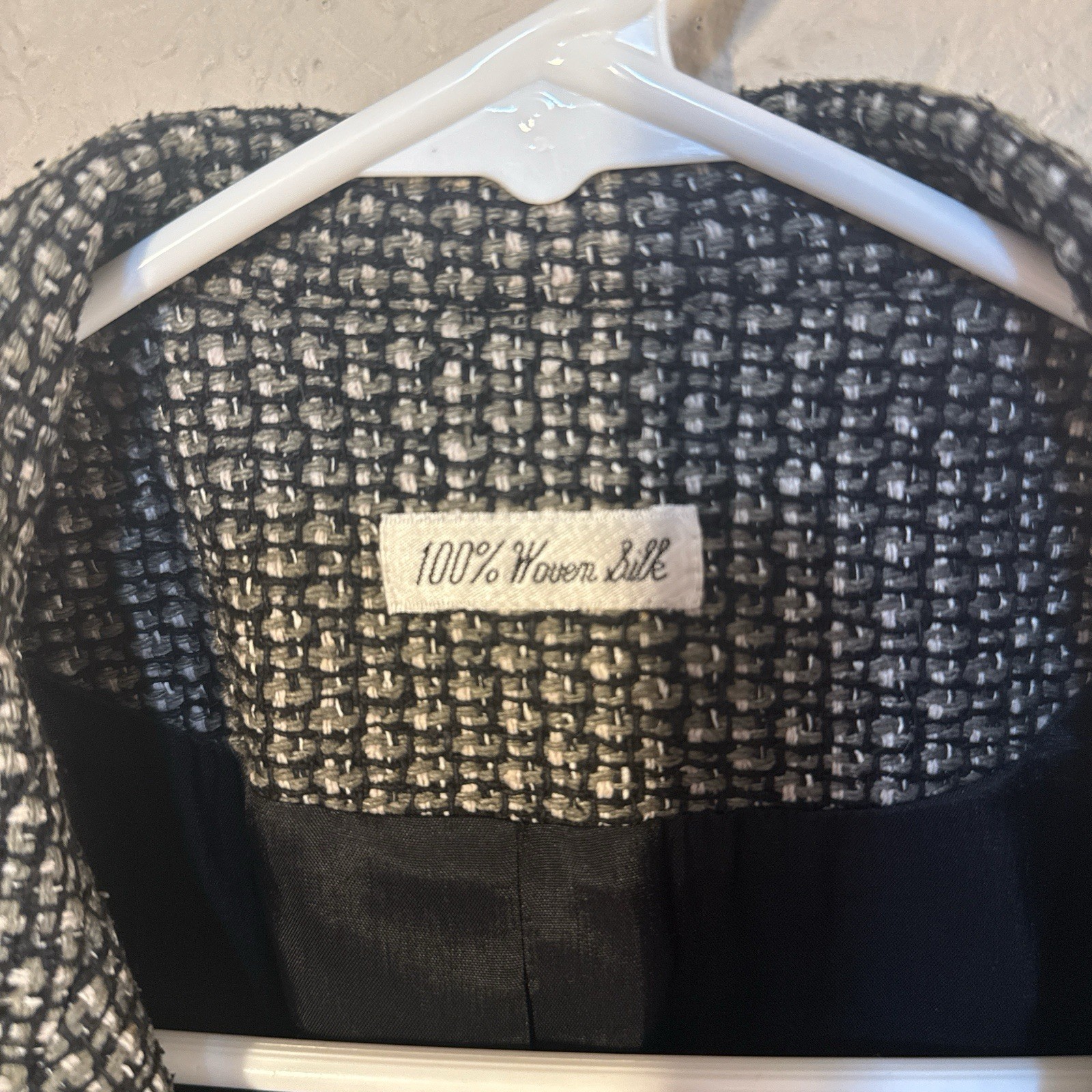 Ann May Checked Button Front Collared Blazer Jack… - image 2