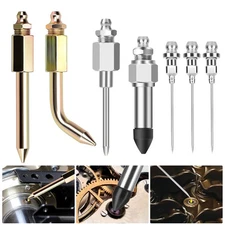 7pcs Grease Gun Accessory Kit with Needle Nozzles Dispenser Rubber Tip Adapters