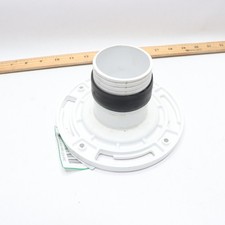 Oatey Twist-N-Set Open Toilet Flange PVC White 3" 43654