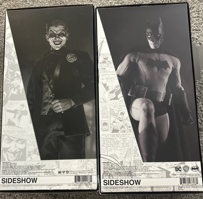 Sideshow Collectibles 1/6 scale Batman & Joker Noir Bundle