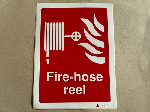 £2.45 + vat - Fire Hose Reel Safety Sign , Sticky stick on sticker, 200 x 150 mm - Picture 2 of 3
