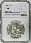 1962 Proof Silver Ben Franklin Half Dollar, NGC PF-66