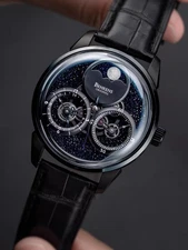 BEHRENS Constellation Auto-Mechanical Watch w/ Lunar Phase 