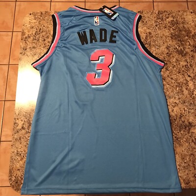 Nike Dwyane Wade Authentic Miami Heat Vice Swingman Blue Jersey