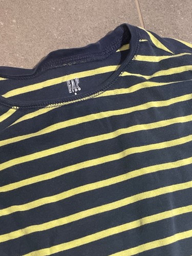 Gap Kids Long Sleeve Navy Green Stripe Pajamas Size 8T - Picture 6 of 7