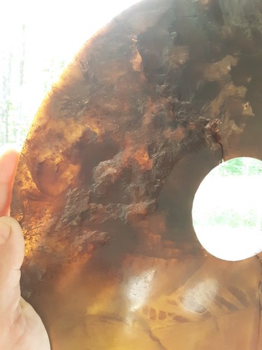 Fine Antique Chinese Nephrite Jade Bi Disc 14 1/2" - Picture 9 of 24