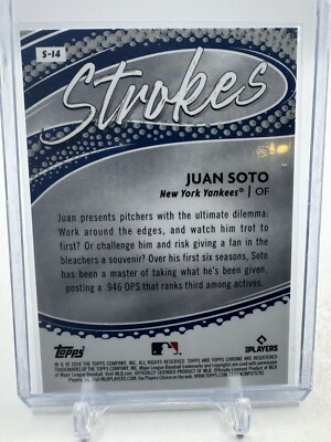 2024 Topps Chrome Juan Soto Strokes New York Yankees S-14 | eBay