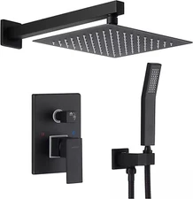 Boyel Living Rbrohant 10" High Pressure Dual/Hand Held Shower in Black RB0711-B