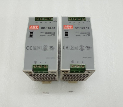 Mean Well DR-120-12 12V 10A Industrial AC/DC Power Supply / LOT OF 2