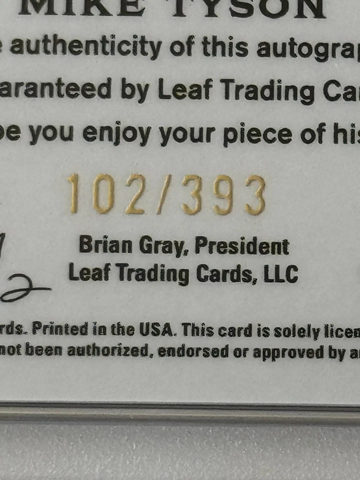 2023 Leaf Metal MIKE TYSON Continuum AUTOGRAPHED Signed # AUTO Boxing Card PSA 8 - Image 3 of 4