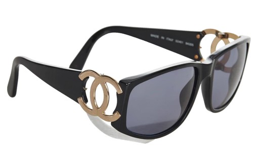 CHANEL Oversized Square Gold Frameless Gradient Gray Lens