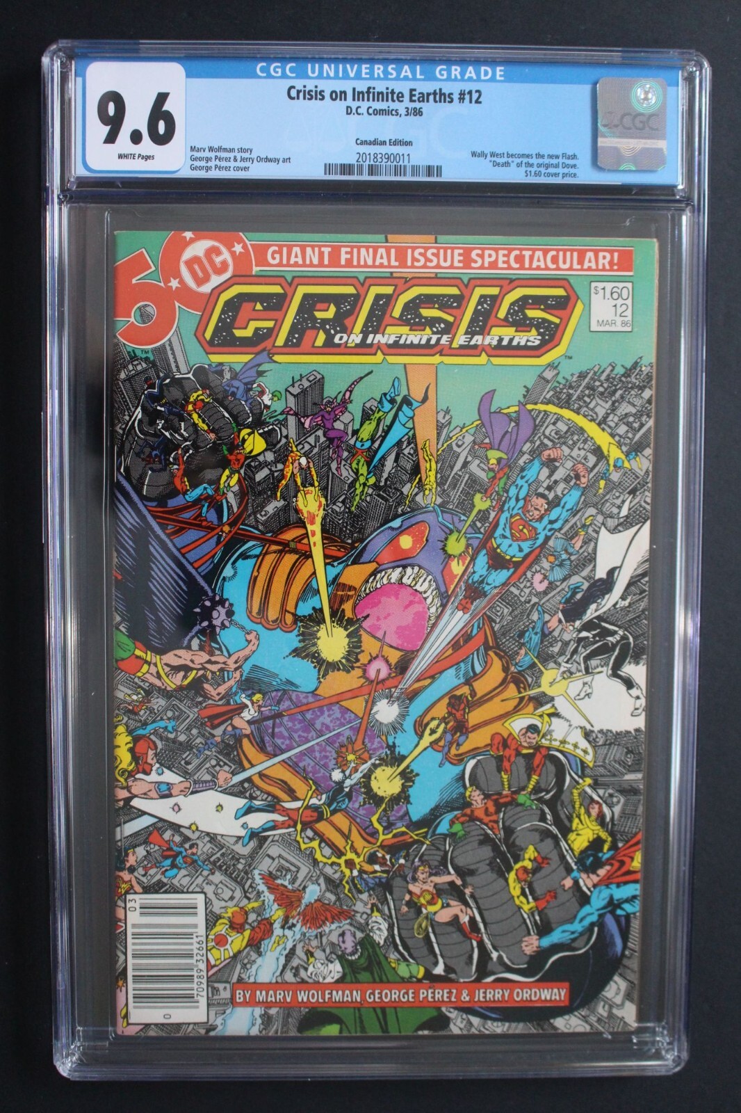 Crisis on Infinite Earths #12 1st Wally West FLASH 1986 Canadian ...