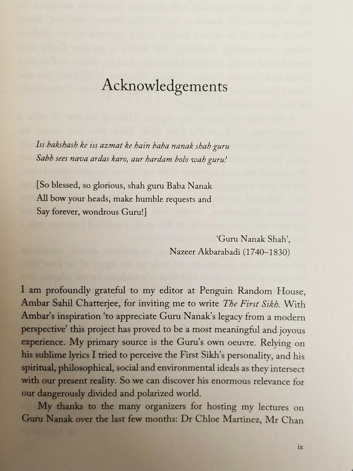 The first sikh the life and legacy of guru nanak english literature book b35 new - Image 4 of 4