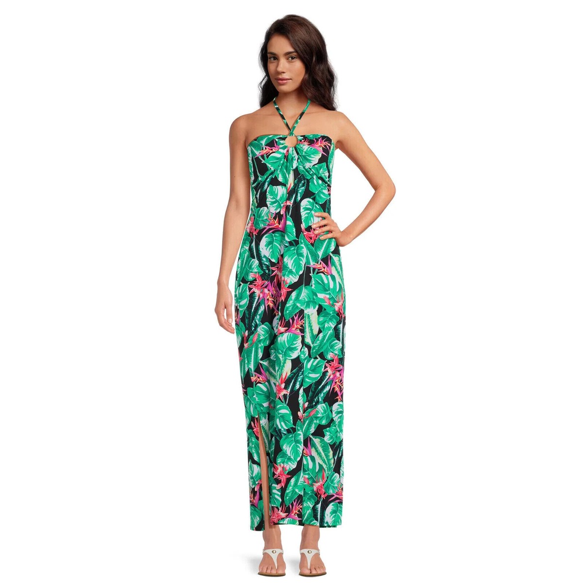 no boundaries halter dress No Boundaries Smocked Cotton Halter Mini Dress, Women's XXS-XXL