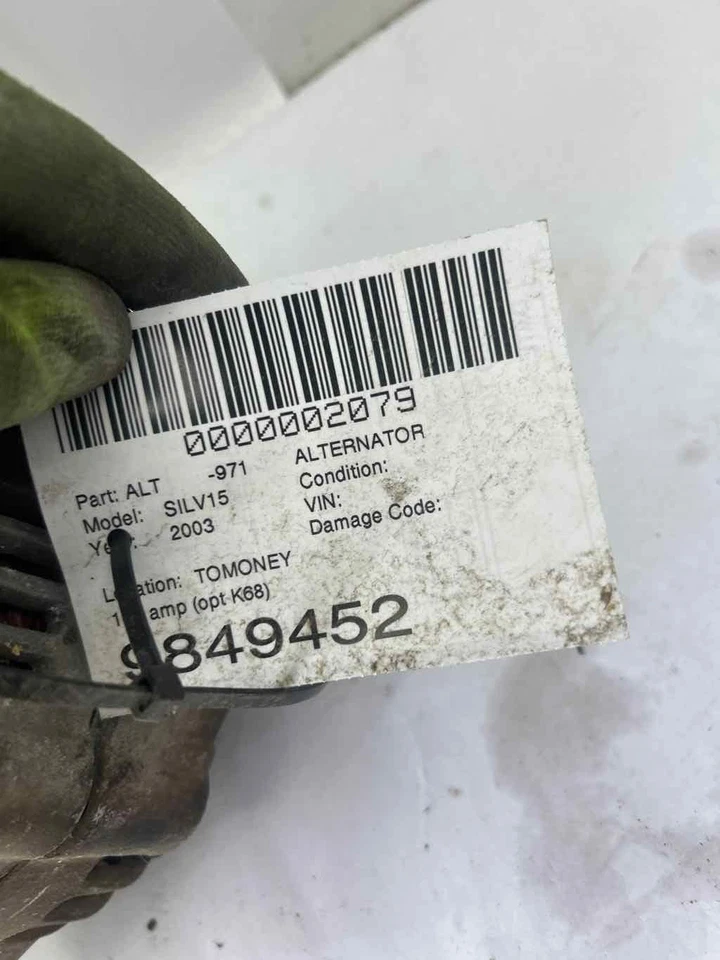 Fits 2003 Chevrolet Silverado 1500 Alternator 105 Amp OEM#:19151898 Foto 2 de 3