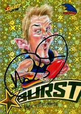 Signed 2018 Adelaide Crows AFL Select Starburst Yellow Card - Matt Crouch