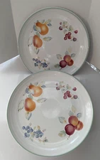 Sweet Bounty Dinner Plates International Tableworks Stoneware 10 1/2" Lot of 2